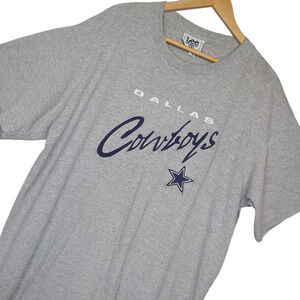 Vintage Dallas Cowboys Lee Sport Mens Embroidered Graphic T-Shirt XL Gray EUC